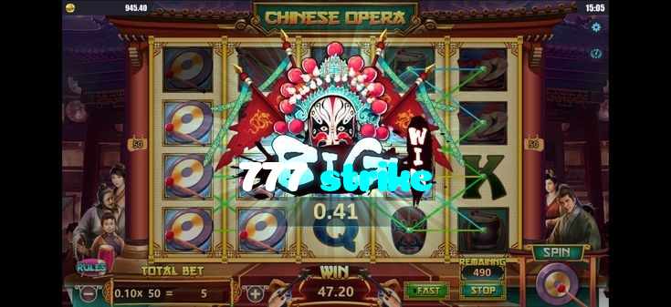 777 strike casino presented on mobile device in Pakistan with slots and live games